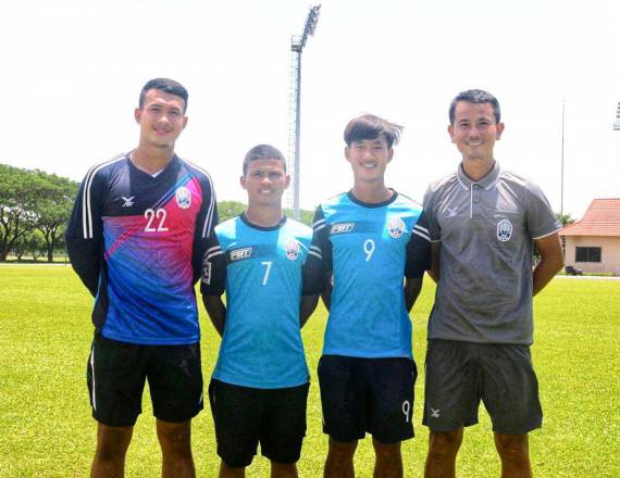 Seang Chantha and two other Baptist youths get a chance to practice at the Japanese league