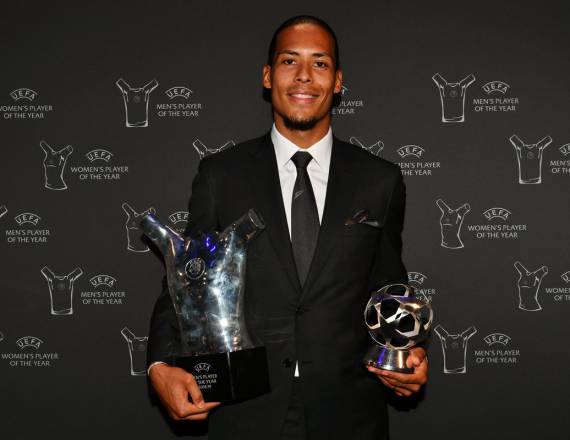 What did Klopp say after Van Dijk won POTY as a defender?